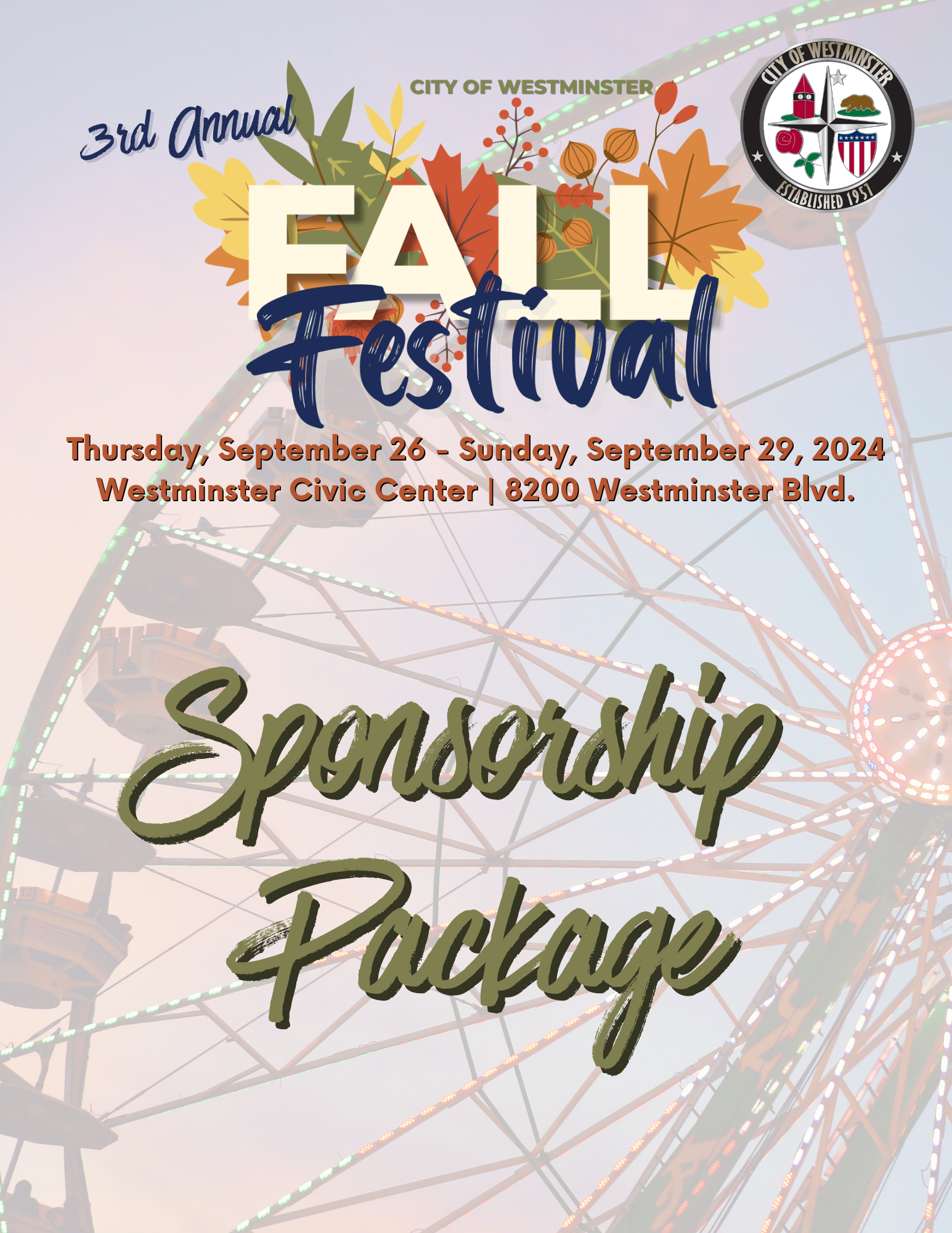 2024 Fall Festival Sponsorship Package (cover)